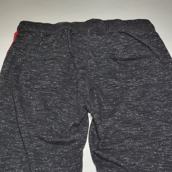 Love Me By Reflex Jogger Sweat Pants Black w/ Burgundy Stripe & Tie - Size Large - Picture 5 of 7